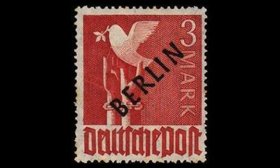 Berlin 19 ** Musta päällepainama 3 M (1948)