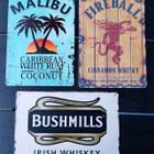 Malibu rommi ja whisky peltikyltit mainokset - pikkukuva 1