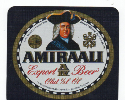 Sinebrychoff AMIRAALI AIV Olut Edward Old Grog Vernon