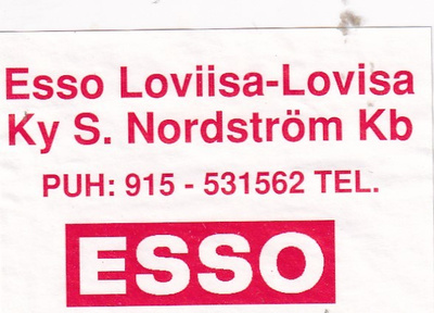 Loviisa - Lovisa, Ky S. Nordstrom Kb, ESSO      s9/1
