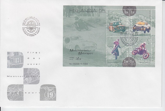 FDC 1995  Finlandia 95 moottoriurheilu