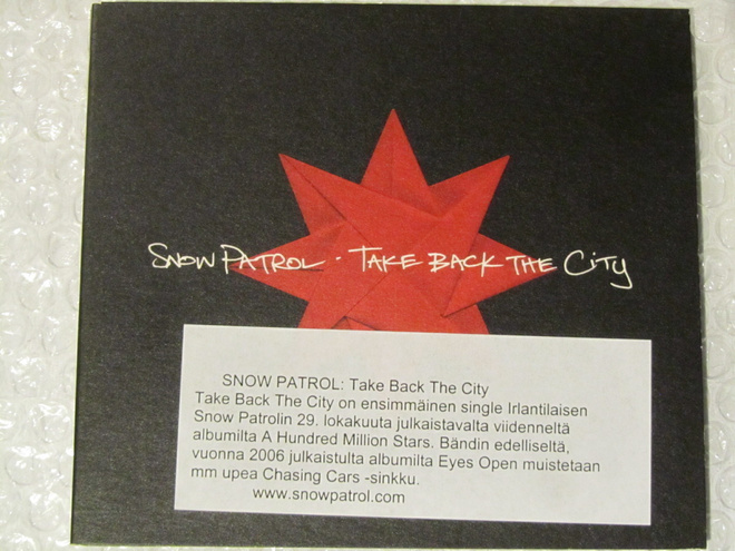 Snow Patrol • Take Back The City PROMO CD-Single
