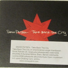 Snow Patrol • Take Back The City PROMO CD-Single - pikkukuva 1