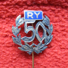 Raittius Yhdistys 50v. merkki - hopeaa - - pikkukuva 2