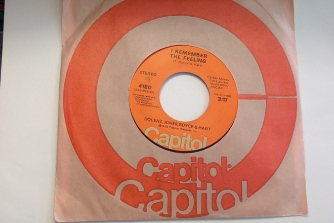 DOLENZ, JONES, BOYCE & HART : I REMEMBER THE FEELING -VIN 7"