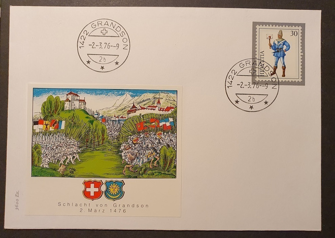 Sveitsi FDC Schlacht von Grandson 1476