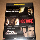 MEN OF ACTION 3DVD BOKSI ANGELOS VENDETTA HOSTAGE THE HUNTED - pikkukuva 1