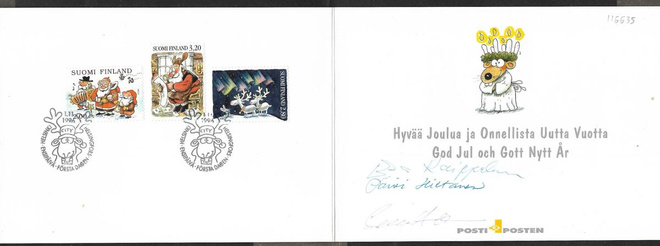 Joulu 1996 FDC (LAPE 1380-1382) - Kunnas