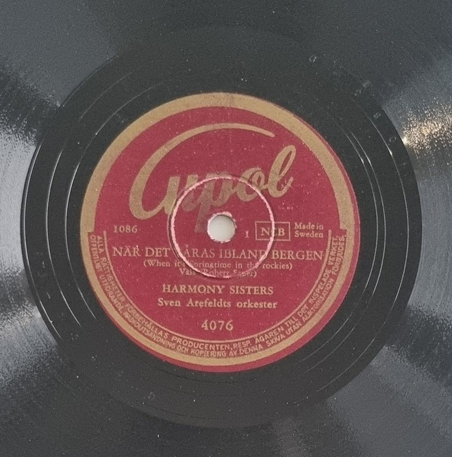 Savikiekko 1948 - Harmony Sisters - Cupol 4076