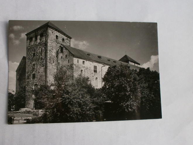 Turku, Turun linna, vanha mv valokuvapk, 1954