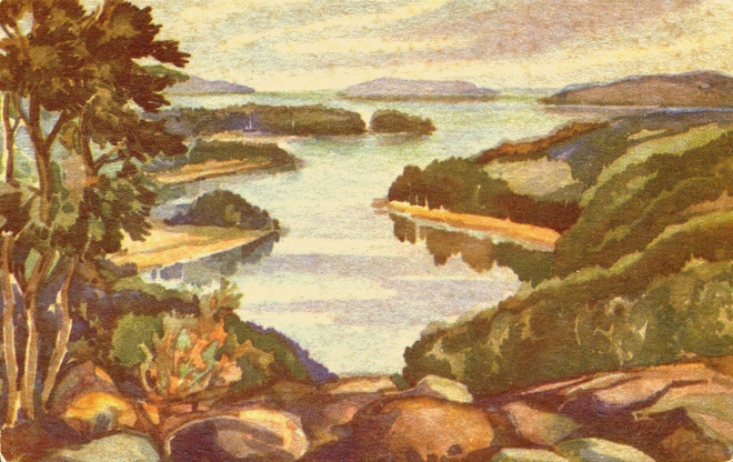 SAIMAA, vanha maisemakortti, käyttämätön