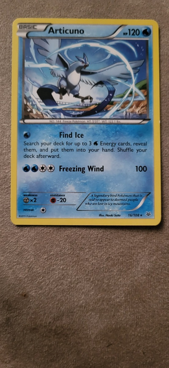 Pokemon Articuno (ROS 16) Roaring Skies RARE card