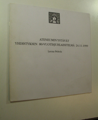 Leena Peltola : yhdistyksen 80-vuotisjuhlaesitelmä 24.11....