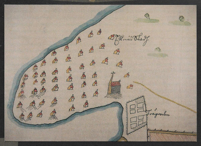 Tammisaari - Latokartanoa esittävän kartan osa 1682