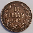 Nikolai II kupari 10 penniä vuodelta 1909. - pikkukuva 1