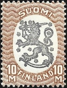 1917 M-17 S 10 mk punertavanruskea/tummharmaa ** LaPe 76 a A