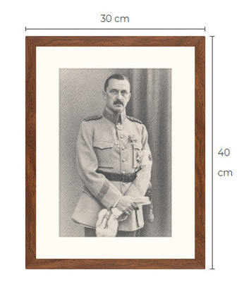 Uusi Mannerheim art print kehystetty 30 cm x 40 cm