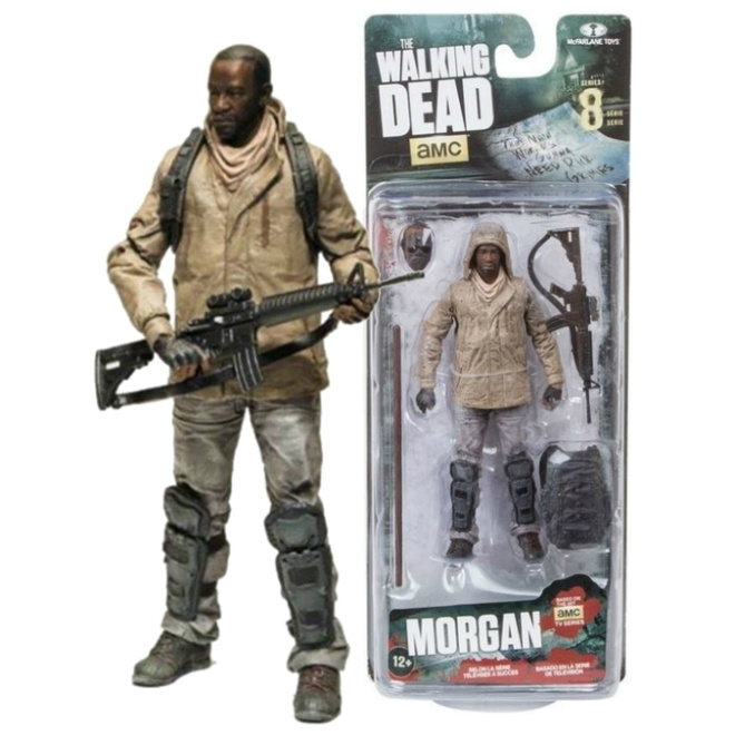 WALKING DEAD S8 MORGAN	(6 656)	n.13cm,vaihtopää,reppu,keppi,
