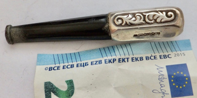 VANHA Savuke Tupakka Holkki Hopeaa 1949 KOMEA