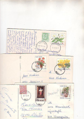 Tuberkuloosi, merkit korteilla, 5 kpl. , 1981-83-73.