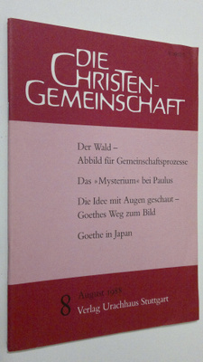 Die Christen-Gemeinschaft 8/1988 : Monatsschrift zur reli...