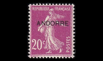 Andorra Fr 8 ** Käyttösarja 20 C (1931)