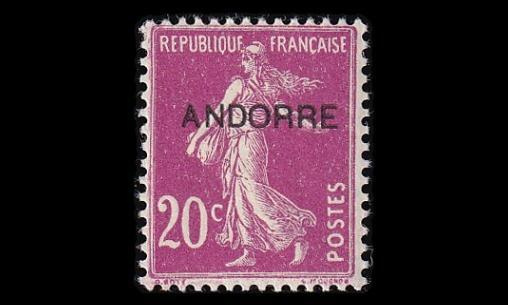 Andorra Fr 8 ** Käyttösarja 20 C (1931)
