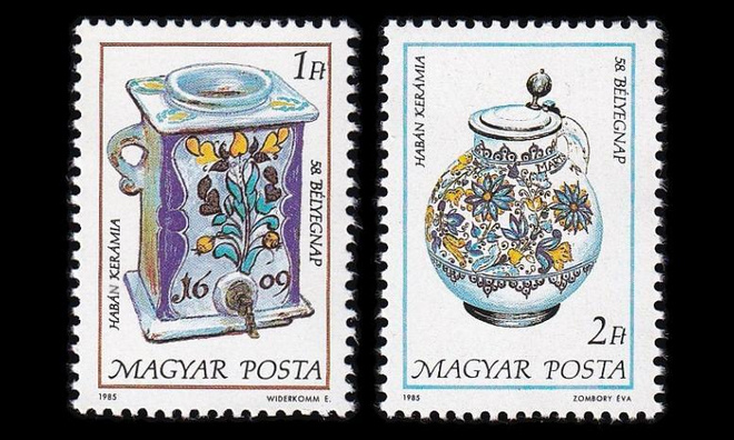 Unkari 3783-4 ** Postimerkin päivä (1985)