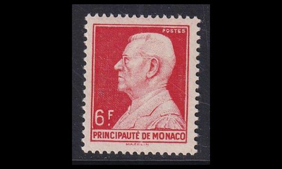 Monaco 311 ** Käyttösarja Louis II 6 Fr (1946)