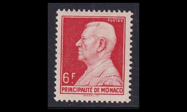 Monaco 311 ** Käyttösarja Louis II 6 Fr (1946)