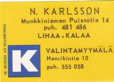 Helsinki, N. Karlsson  munkkiniemen Puistotie 14   b605