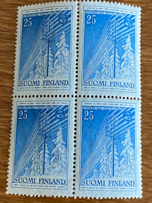 LENNÄTIN 100 VUOTTA 25MK NELIÖ**