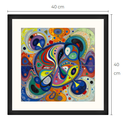 Uusi uniikki abstrakti art print taulu 40 cm x 40 cm