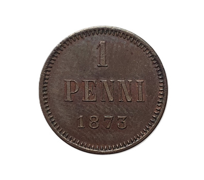 1 Penni 1873 - Hyväkuntoinen!