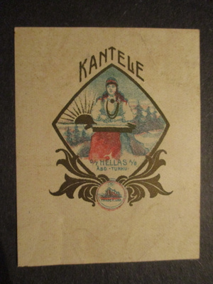 VANHA KARAMELLIPAPERI - KANTELE HELLAS (AB16)