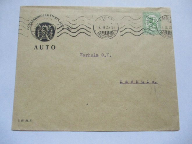 1925 Försäkringsaktibolaget AUTO liikekuori