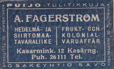 Helsinki, A. Fagerström Kasarmink. 12  b512