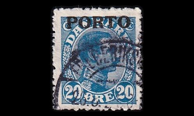 Tanska PORTO_5 o 20 öre Christian X (1921)