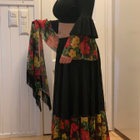 Teetetty musta / värikäs kukka flamenco-asu - pikkukuva 4