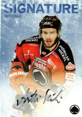 2016-17 Cardset ANTTI KERÄLÄ Ässät Signature nimmari