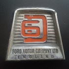 Ford Motor Company Ltd England "D6" metallinen merkki - pikkukuva 1