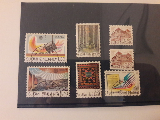 Ensipäiväleimattuja postimerkkejä 7 kpl (1982-83)