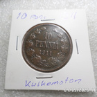 10 penniä 1911 kulkematon tasaisesti patinoitunut, - pikkukuva 5