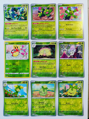 Pokemon Reverse Holo kortteja 9kpl