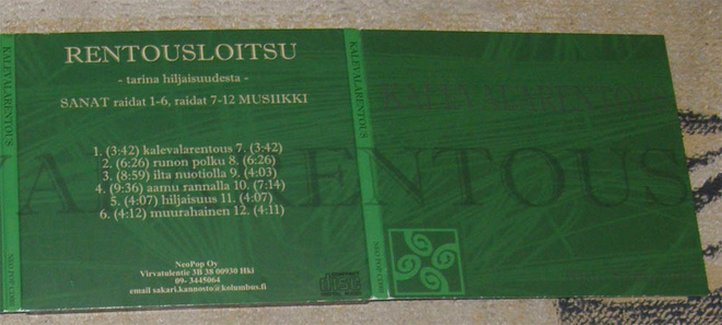 Kalevalarentous - rentousloitsu - tarina hiljaisuudesta - CD