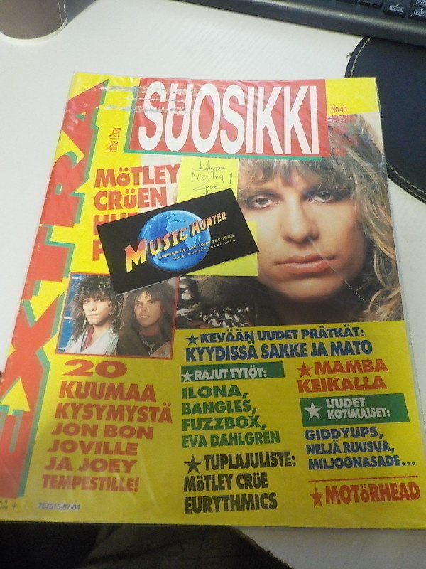 SUOSIKKI #4 / 1987 LEHTI + MÖTLEY CRUE JULISTE