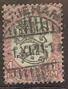 1917 1mk puna-musta kaunis Mariehamn -21