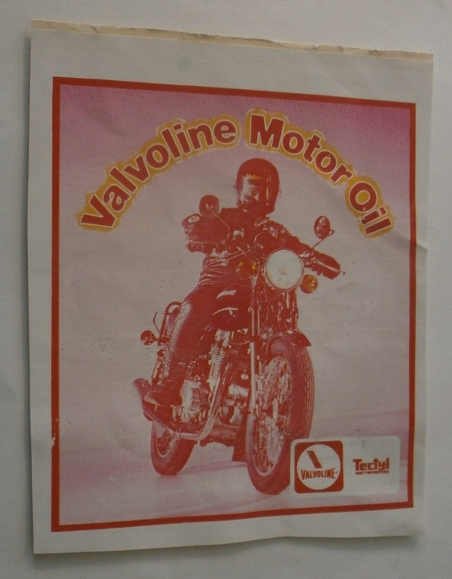 Valvoline Motor Oil - vanha tarra