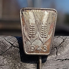 Hopeavärinen Sotaaikainen Talkomerkki 1943. Halkaisija - 18 - pikkukuva 2