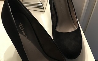 Tamaris mustat avokkaat, platform, koko 40
